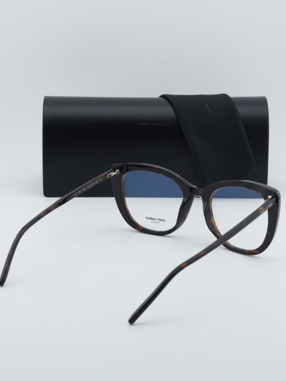 Saint Laurent SL778 002 Square Eyeglasses 55mm – Havana - Picture 10 of 10